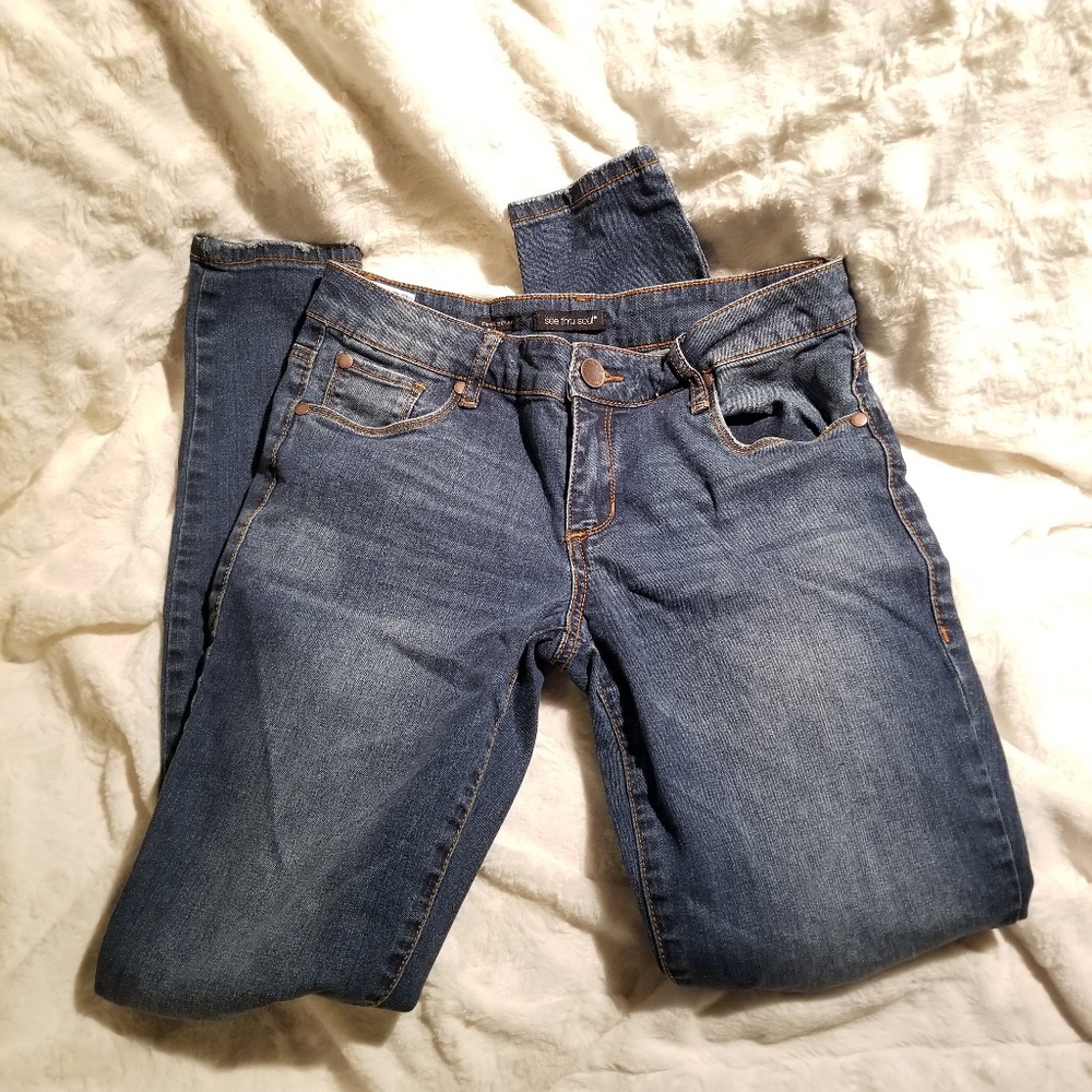 NWOT See Thru Soul Skinny Distressed Jean